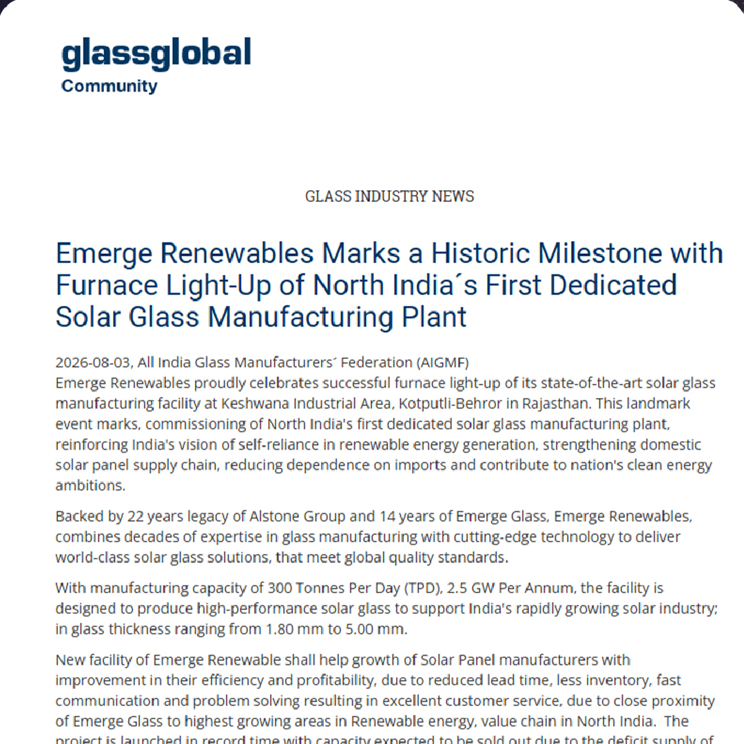 Solar Glass Production Line